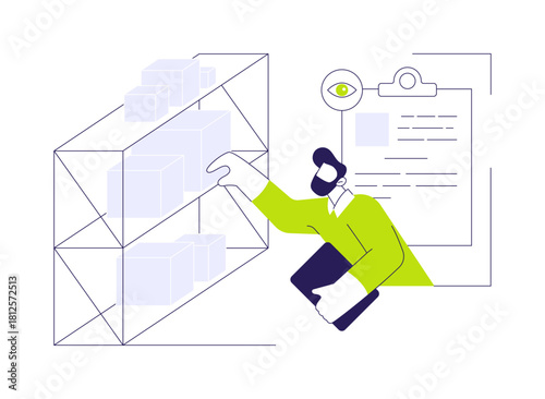Procurement manager abstract concept vector illustration.