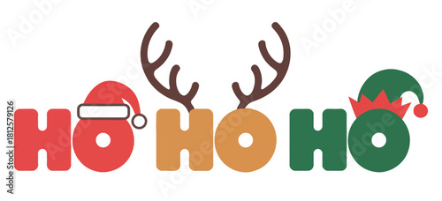 ho ho ho text christmas