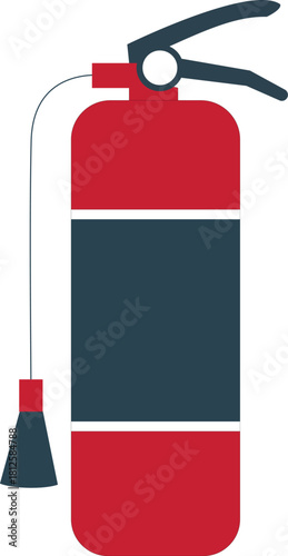 fire extinguisher with nozzle vector illustration flat design cartoon equipment from fire icon