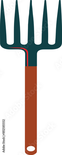 vector art of gardening tool pitch fork