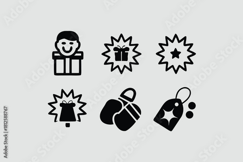 Festive boxing gifts and sales tag boxing gloves gift boxes.