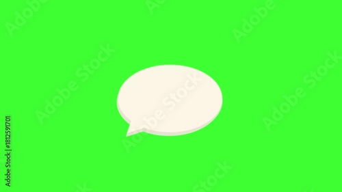 Dynamic speech bubble animation .  Dynamic message bubble animation element