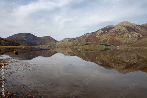mountain reflection in the water