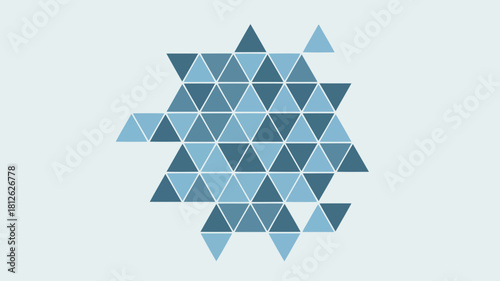 Geometric abstract blue triangles pattern design, modern vector illustration, creative background, digital art
