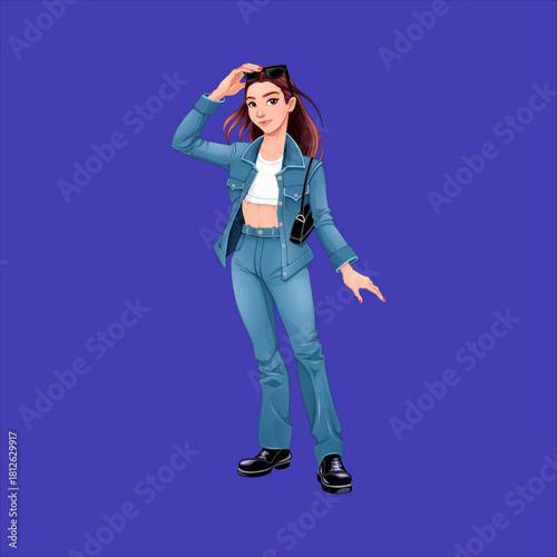 A beautiful girl new illustration