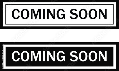 Coming soon stamp sign red rectangle grunge style black 
