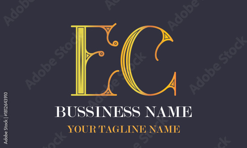 EC E ec initial logo | initial based abstract modern minimal creative logo, vector template image. luxury logotype logo, real estate homie logo. typography logo. initials logo