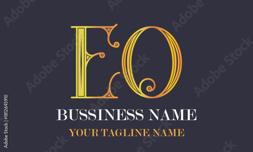 EO E eo initial logo | initial based abstract modern minimal creative logo, vector template image. luxury logotype logo, real estate homie logo. typography logo. initials logo