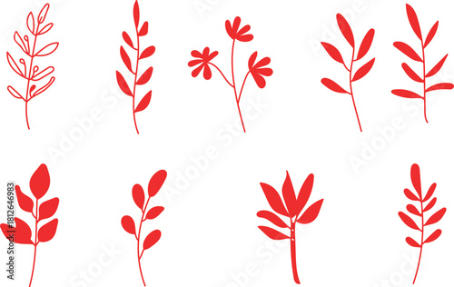 Seamless vector illustration pattern of red and yellow autumn leaves