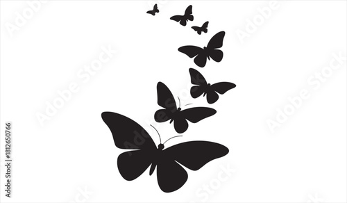 Decorative Butterfly Silhouette Collection for Creative and Nature-Themed Art