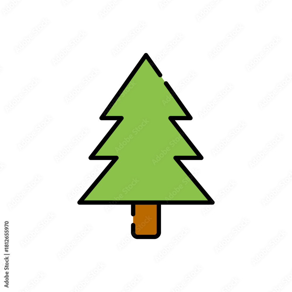Obraz premium Pine tree icon