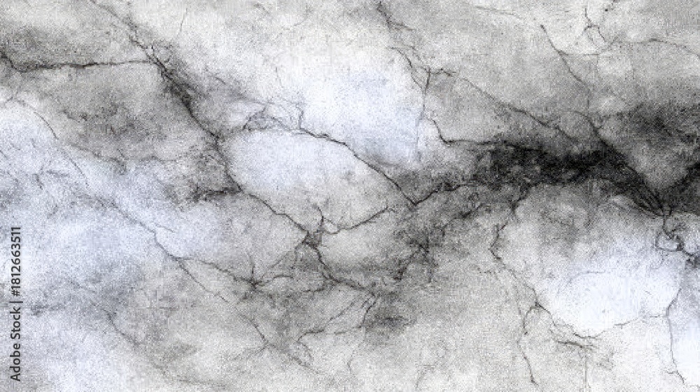 Naklejka premium Elegant Abstract Grunge Gray and White Marble Texture Background with Dark Veins and Mottled Effects