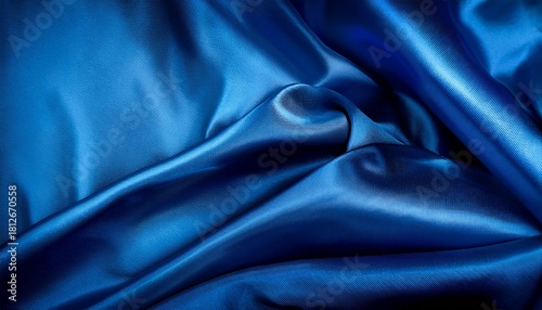 Smooth Elegant Blue Silk Or Satin Crape Luxury Cloth Texture Luxurious Background Design