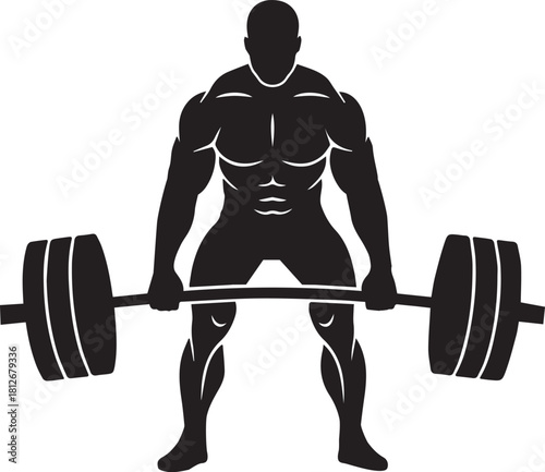 unique Powerlifting pose (strongman lift) icon