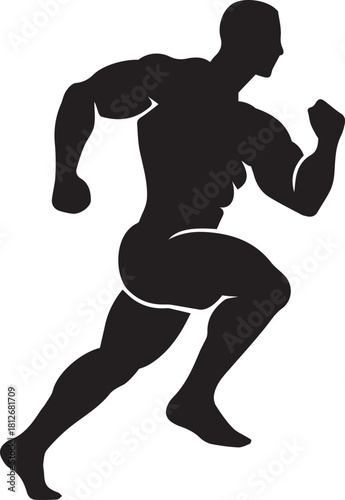 High knees running icon