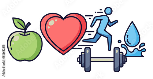 Healthy Lifestyle Choice Vector Icon - Pixel Perfect, Scalable Professional Design
