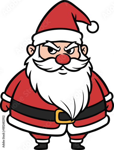 Evil Santa Claus cartoon design illustration