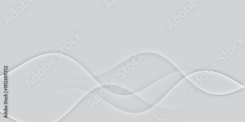 Contemporary light gray background showcasing seamless organic curves and smooth gradient shading.
