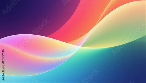 Illustration of smooth color transitions with a glow effect for business cards, product cards, advertising booklets and other of your design. Vector graphics. EPS_02.
