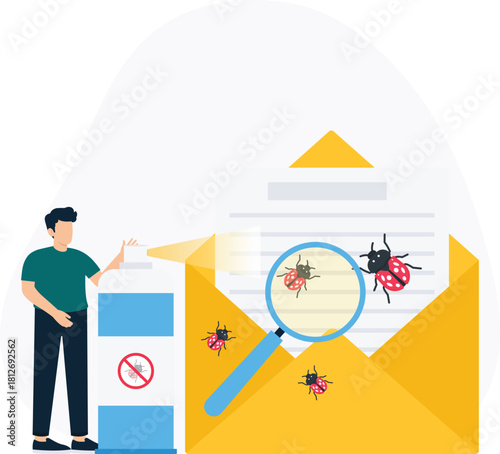 email security, virus detection, malware protection, cybersecurity concept, data protection, antivirus software, spam filter, phishing scam, internet safety, digital threat