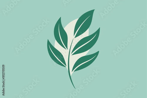 Natural vector illustration featuring a lush green leaves background, ideal for floral and eco-friendly design patterns