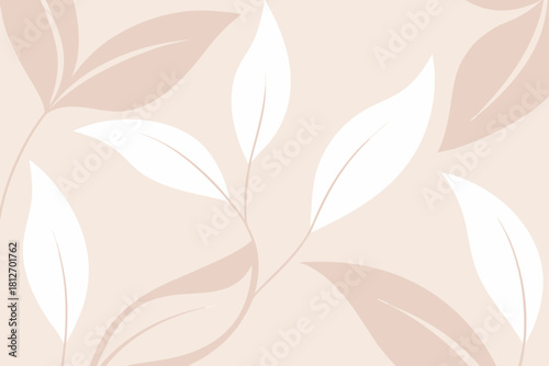 Vintage floral seamless pattern with leaves, vector illustration, and ornate nature decoration for textile art and spring wallpaper design