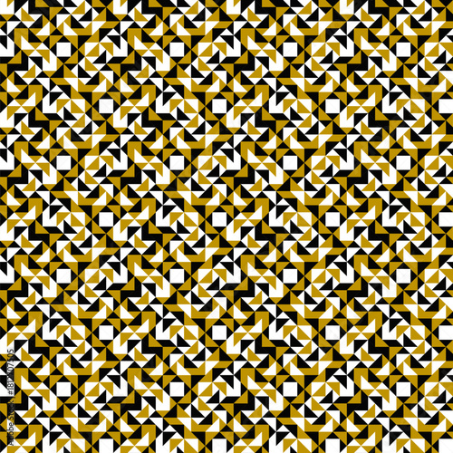 Abstract seamless threetone mosaic pattern background design - repeating vector graphic