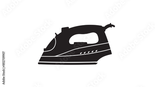 Black iron icon simple flat vector illustration isolated on white background