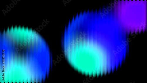 Abstract Neon Circle Dark Moody Background, Vertical Gradient Stripes, Digital Art, Modern Design.