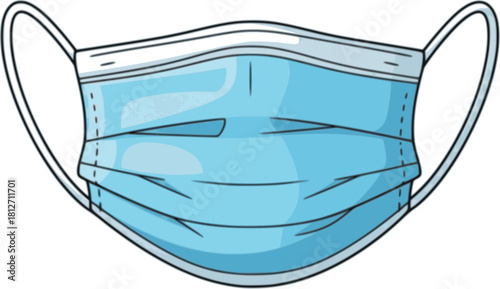 Medical mask vector icon.Cartoon vector icon isolated on white background medical mask.
