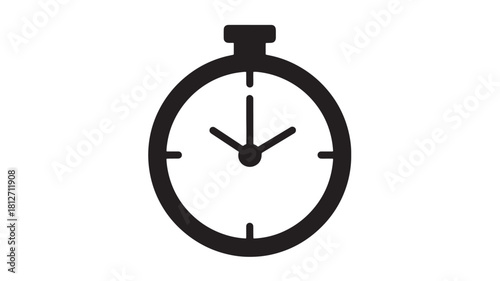 Stopwatch icon simple flat vector illustration isolated on white background for app design and user interface