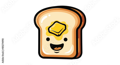 Cute Stack of Pancakes with Butter and Syrup Breakfast Delight Illustration