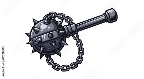 Cute Stack of Pancakes with Butter and Syrup Breakfast Delight Illustration