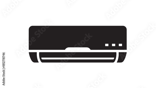 Air conditioner vector icon simple flat design isolated on white background