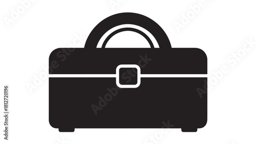 Black toolbox icon simple flat vector design isolated on white background for web and mobile apps