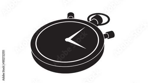 Stopwatch vector icon simple flat design element isolated on white background for app and web design