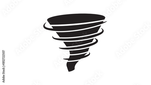 Tornado vector icon simple flat glyph design isolated on white background