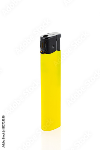 Wallpaper Mural Gas lighter yellow color isolated on white background. Close-up Torontodigital.ca