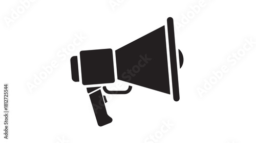 Megaphone vector icon in flat style loudspeaker symbol isolated on white background
