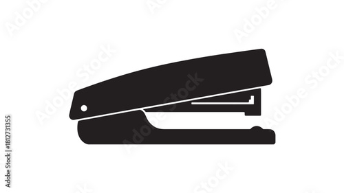 Black stapler icon simple flat vector design isolated on white background for office and business use