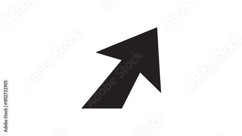 Simple black arrow icon pointing upwards flat vector glyph for navigation and direction isolated on white background