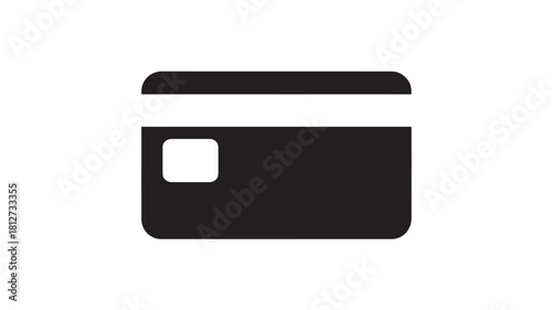 Credit card icon simple flat vector glyph isolated on white background for web and mobile apps