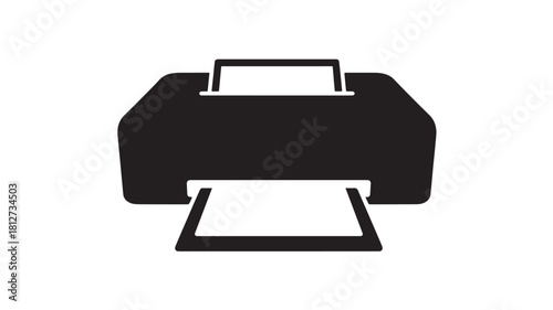 Printer icon simple flat vector illustration isolated on white background for print and web design