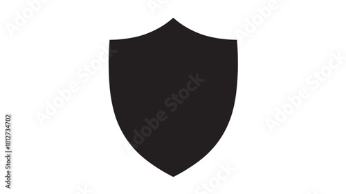 Shield icon simple flat vector glyph isolated on white background for security and protection concepts