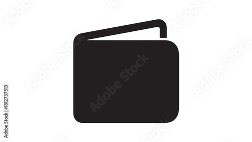 Simple wallet icon flat vector illustration for financial applications isolated on white background