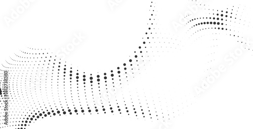 Fine halftone wave motion gradient with delicate dotted curves forming a clean abstract pattern ideal for soft modern layouts artistic surfaces and contemporary minimal decorative graphics