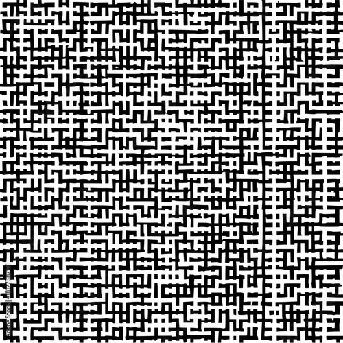 Abstract black and white maze pattern design complex labyrinth background vector illustration art graphic design