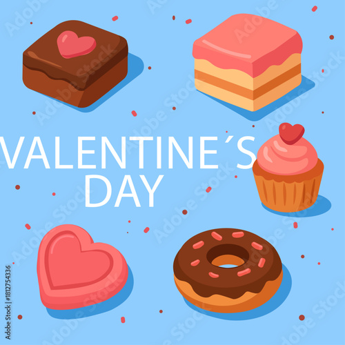 Cute Valentine Dessert Sweet Set