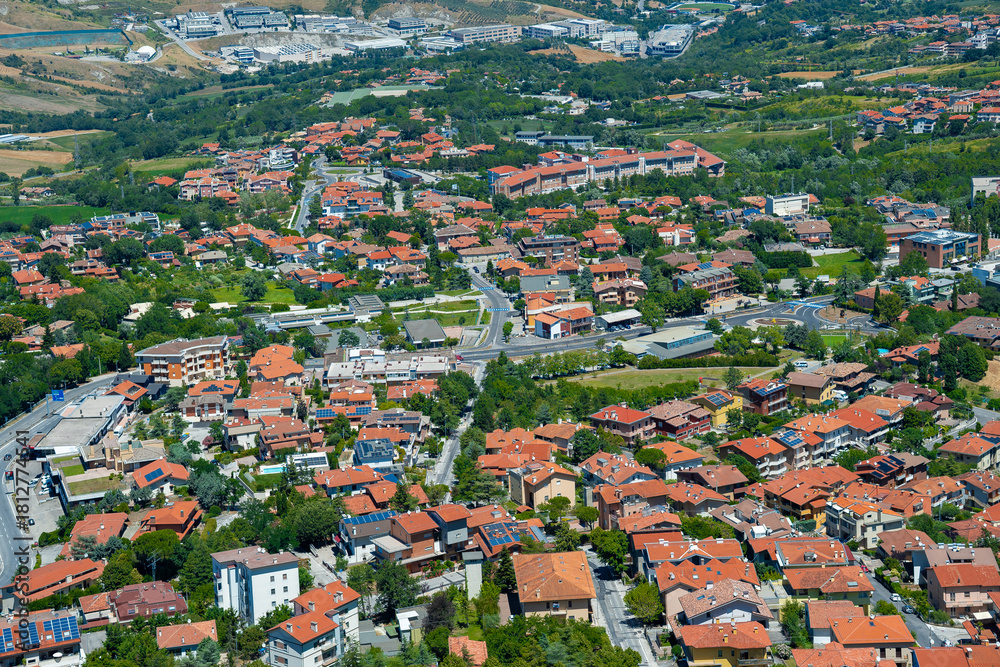 Fototapeta premium aerial view of the city