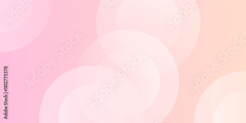 Abstract pastel pink and yellow colorfull background. Simple circle for banner, backdrop, invitation, etc.